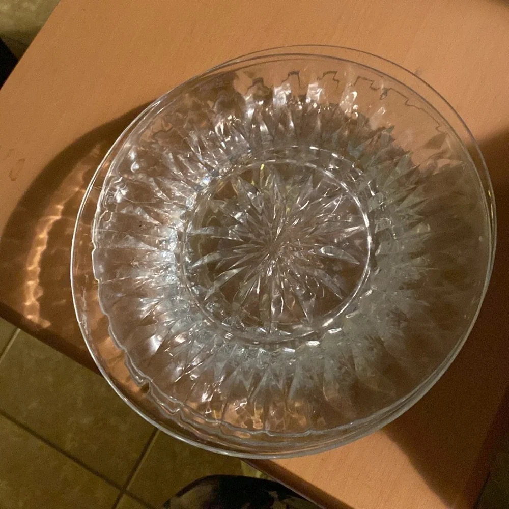 Vintage Cristal D’Arques-Durand Diamant pattern plate. Discontinued, set of 4 8”